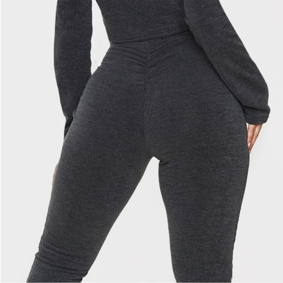 PLT Shape Ribbed Loungewear Set Gray 4 - Picture 6 of 16